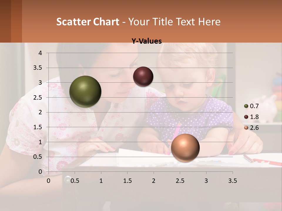 A Woman And A Child Are Sitting At A Table PowerPoint Template