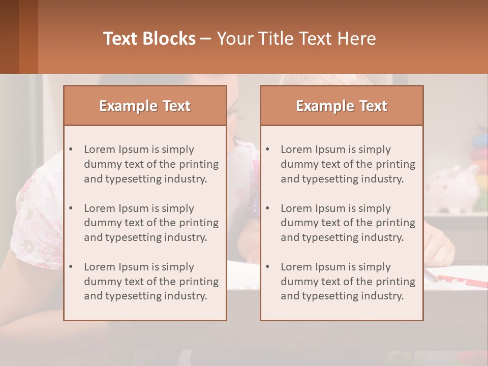 A Woman And A Child Are Sitting At A Table PowerPoint Template
