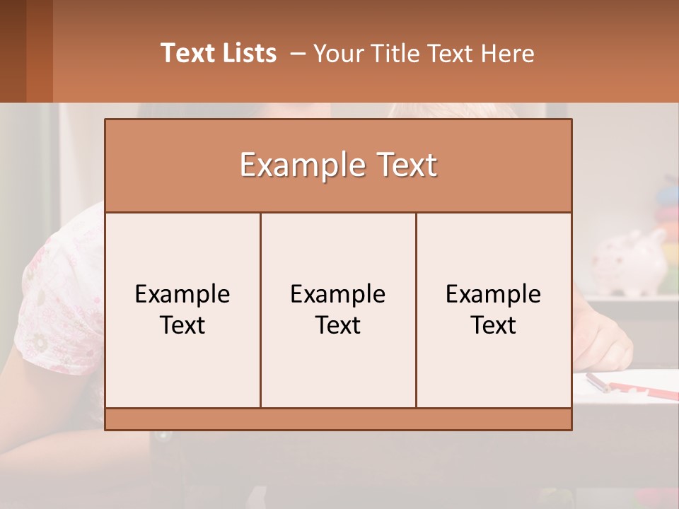 A Woman And A Child Are Sitting At A Table PowerPoint Template