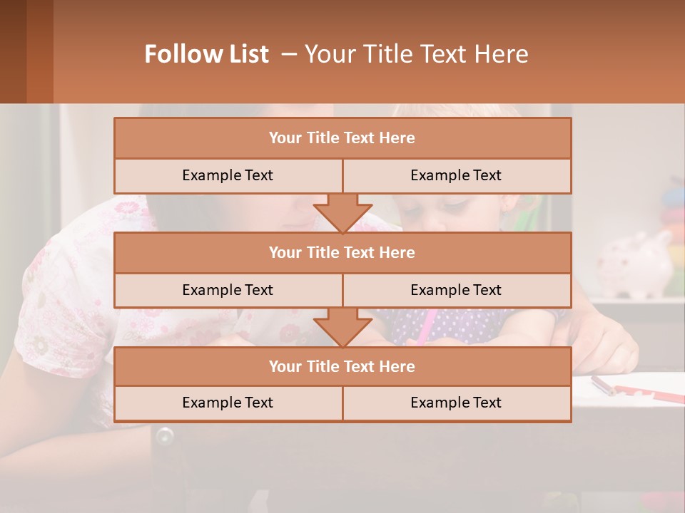 A Woman And A Child Are Sitting At A Table PowerPoint Template