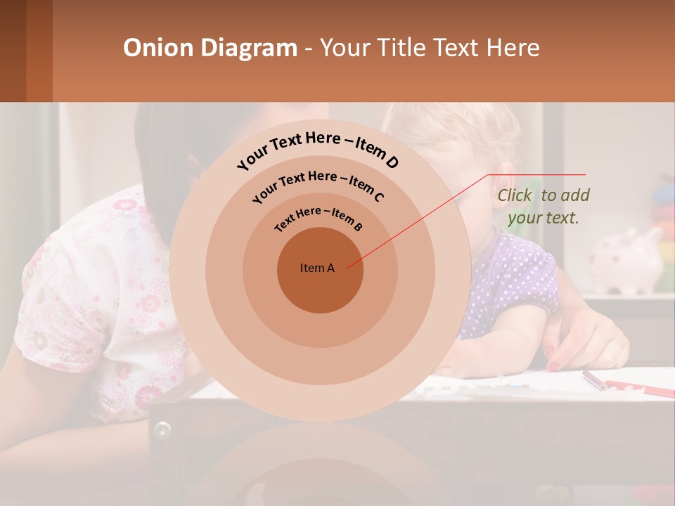 A Woman And A Child Are Sitting At A Table PowerPoint Template