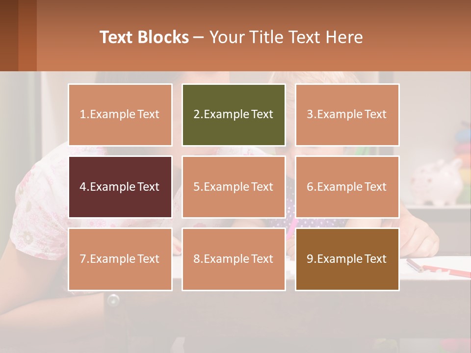 A Woman And A Child Are Sitting At A Table PowerPoint Template