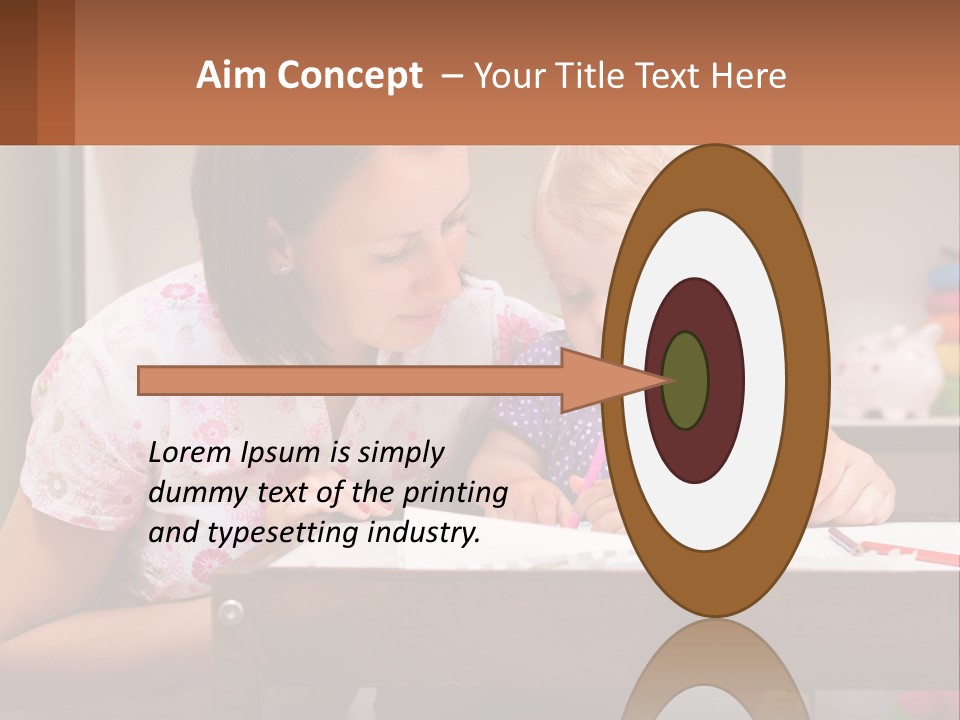 A Woman And A Child Are Sitting At A Table PowerPoint Template