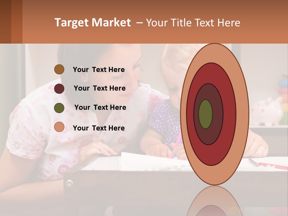 A Woman And A Child Are Sitting At A Table PowerPoint Template