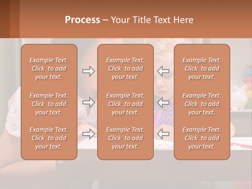 A Woman And A Child Are Sitting At A Table PowerPoint Template