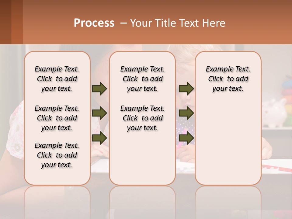 A Woman And A Child Are Sitting At A Table PowerPoint Template