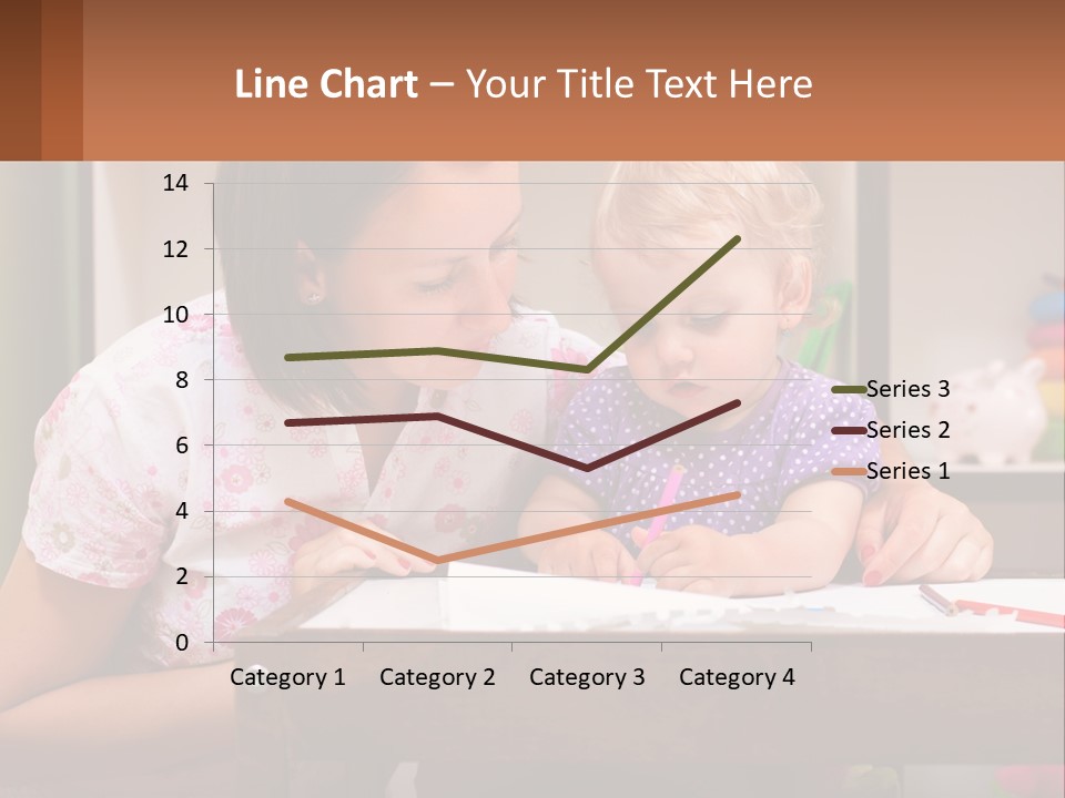 A Woman And A Child Are Sitting At A Table PowerPoint Template