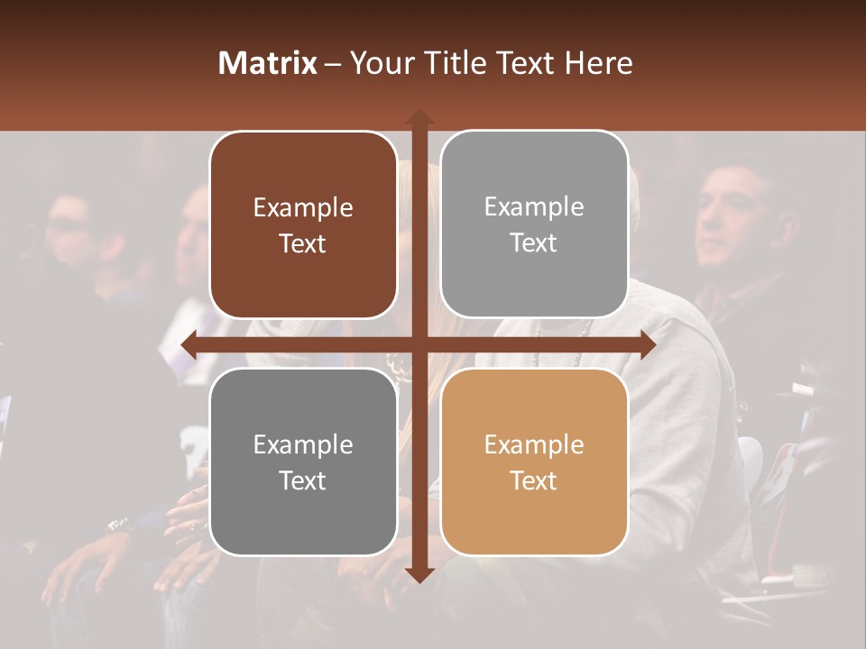 A Group Of People Sitting Next To Each Other PowerPoint Template