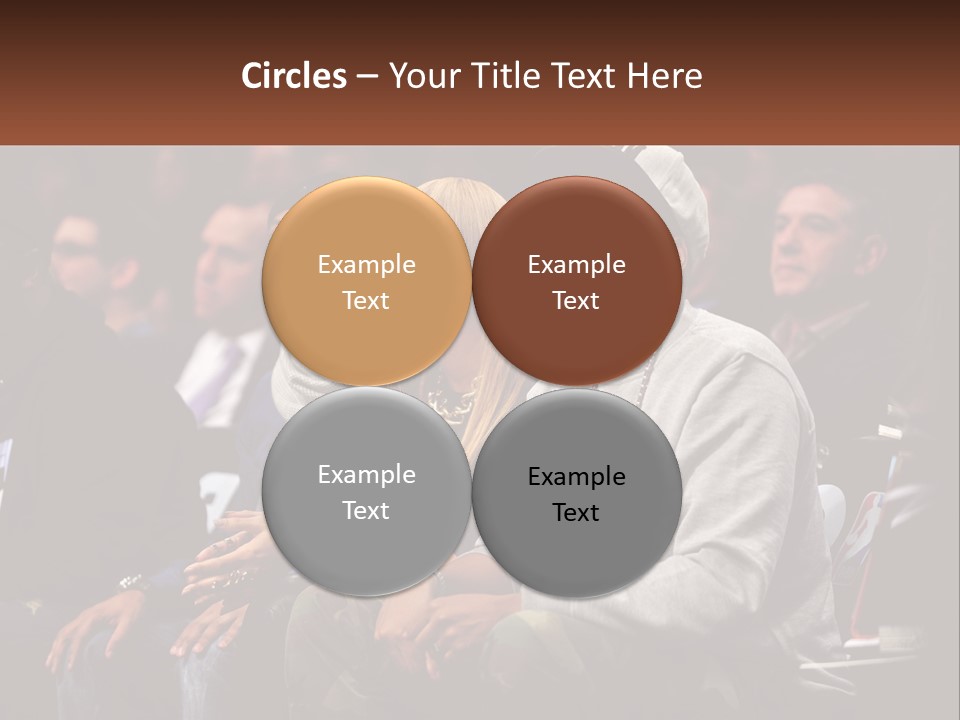 A Group Of People Sitting Next To Each Other PowerPoint Template