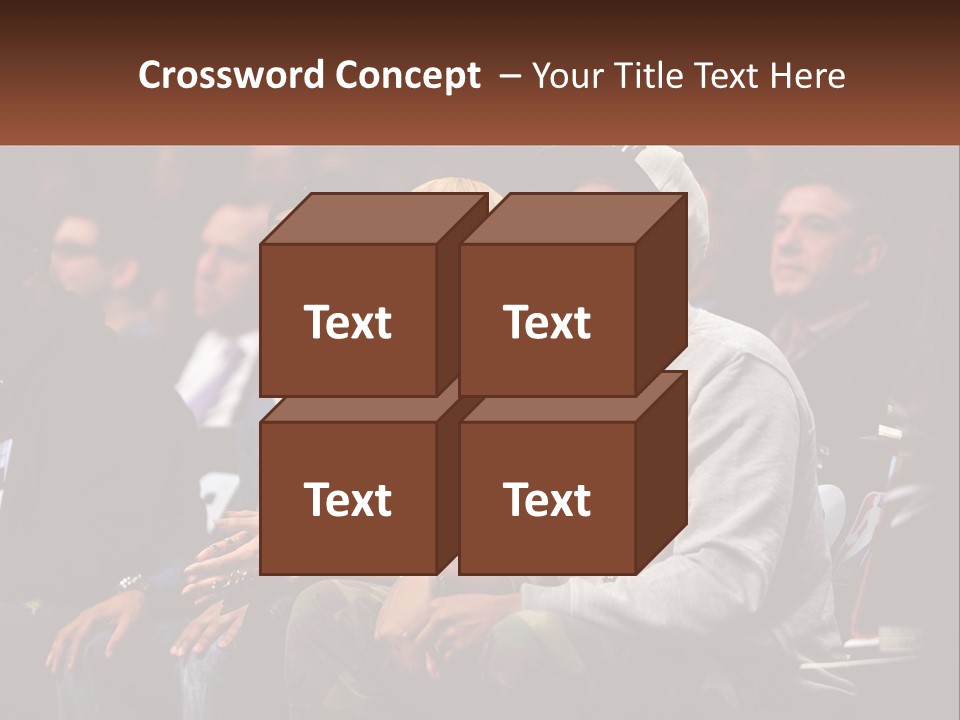 A Group Of People Sitting Next To Each Other PowerPoint Template