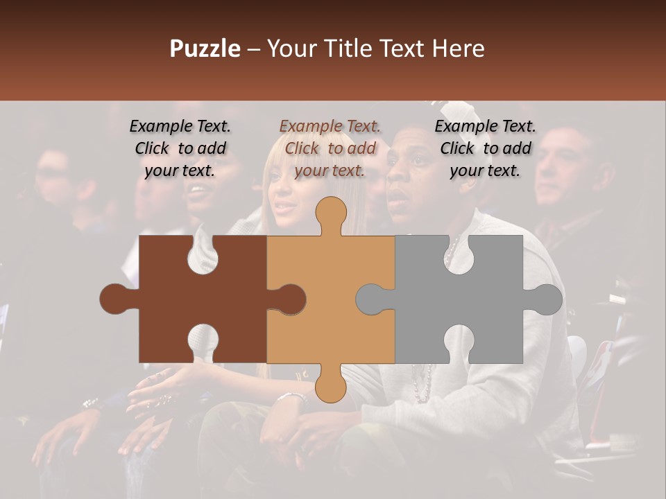 A Group Of People Sitting Next To Each Other PowerPoint Template