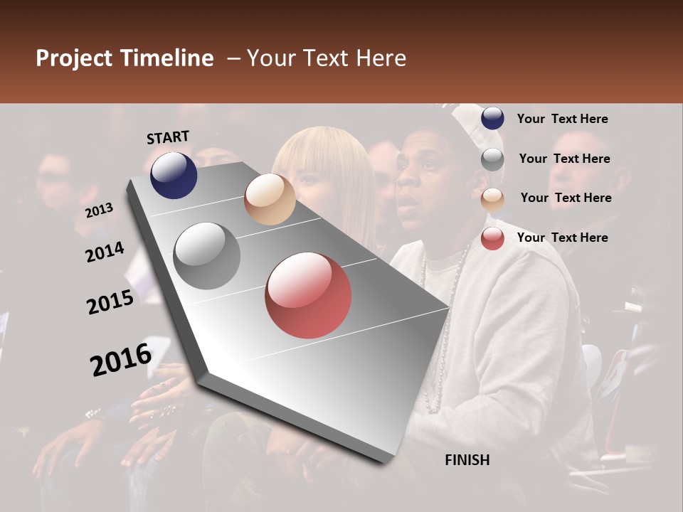 A Group Of People Sitting Next To Each Other PowerPoint Template