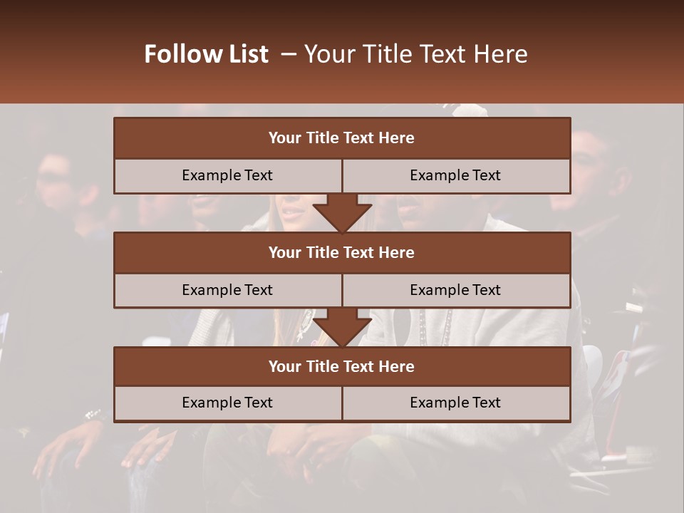 A Group Of People Sitting Next To Each Other PowerPoint Template