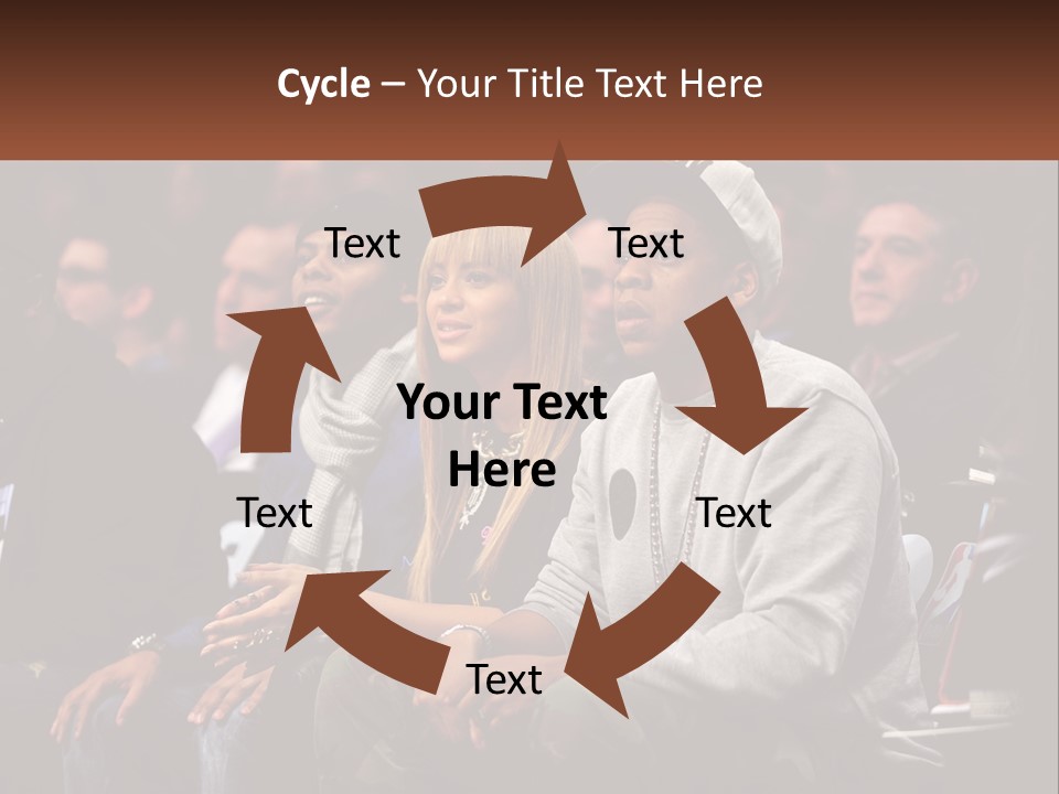 A Group Of People Sitting Next To Each Other PowerPoint Template