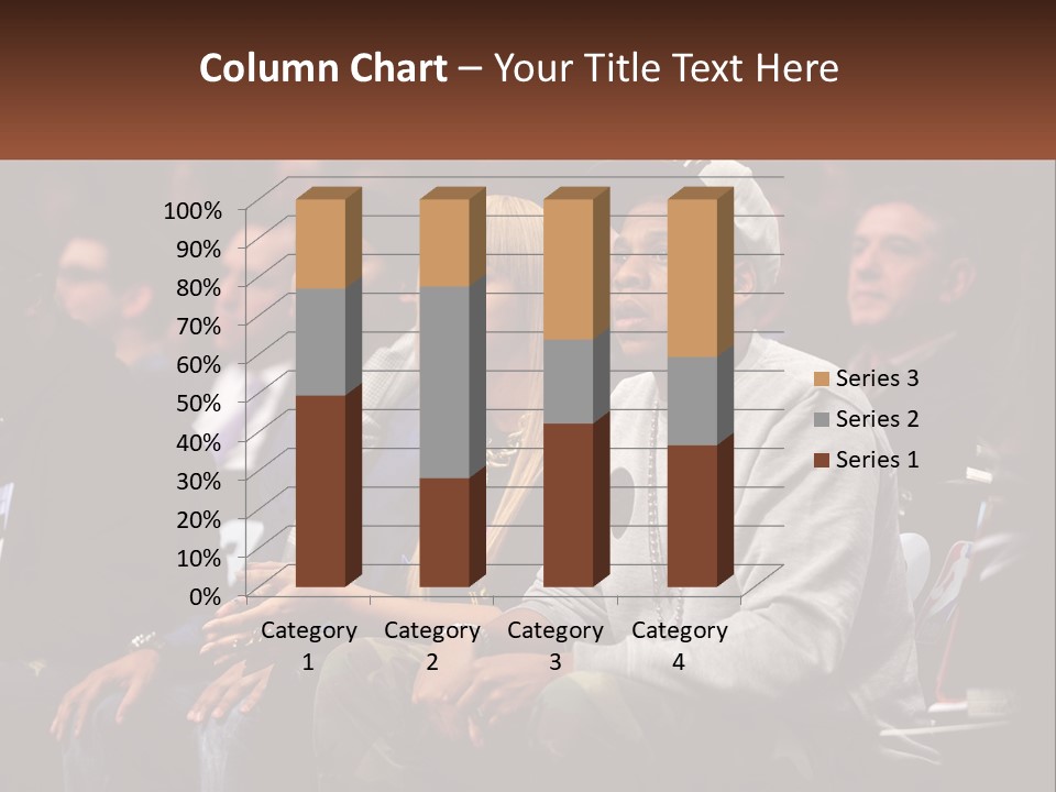 A Group Of People Sitting Next To Each Other PowerPoint Template