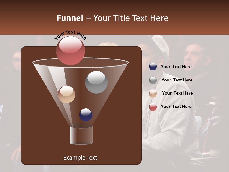 A Group Of People Sitting Next To Each Other PowerPoint Template
