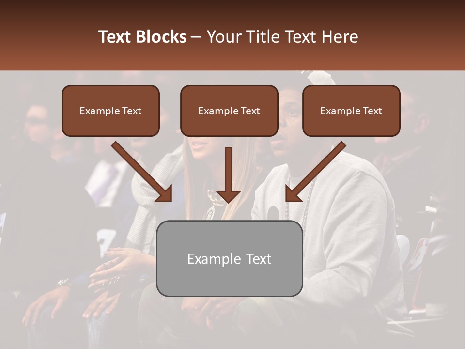 A Group Of People Sitting Next To Each Other PowerPoint Template