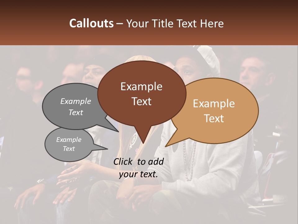 A Group Of People Sitting Next To Each Other PowerPoint Template