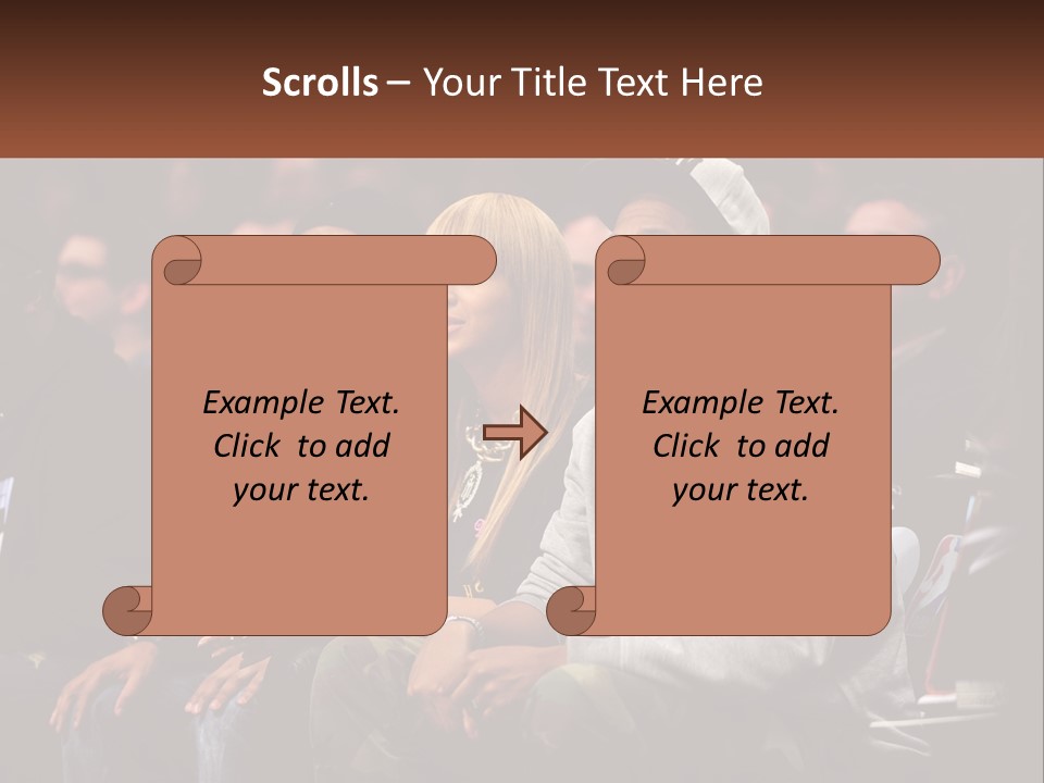 A Group Of People Sitting Next To Each Other PowerPoint Template