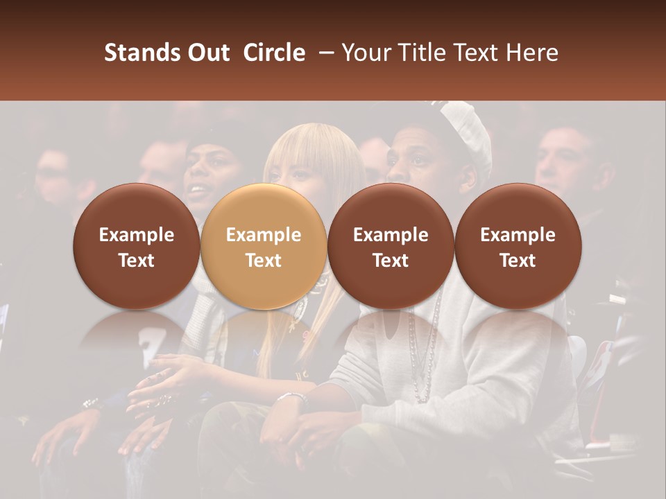 A Group Of People Sitting Next To Each Other PowerPoint Template