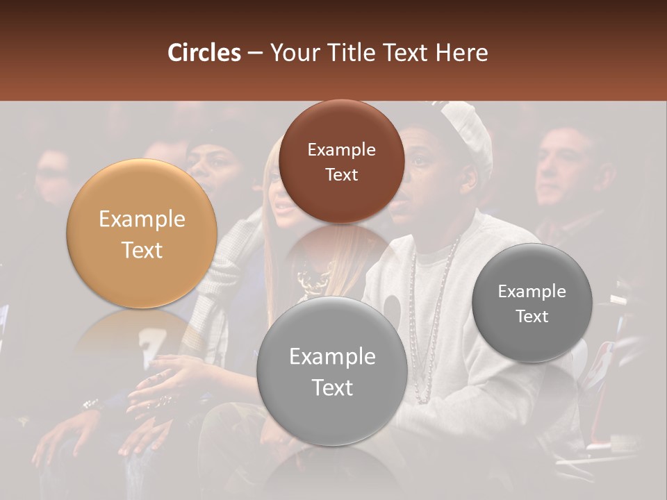 A Group Of People Sitting Next To Each Other PowerPoint Template