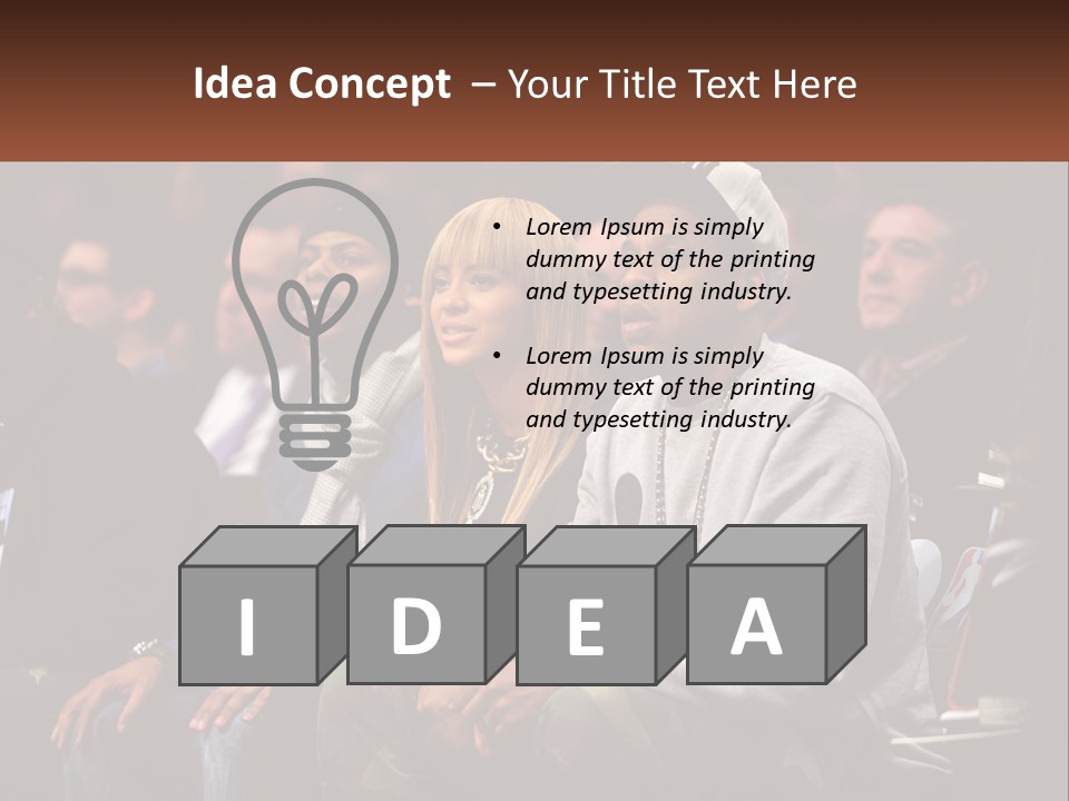 A Group Of People Sitting Next To Each Other PowerPoint Template