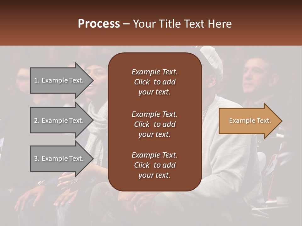 A Group Of People Sitting Next To Each Other PowerPoint Template