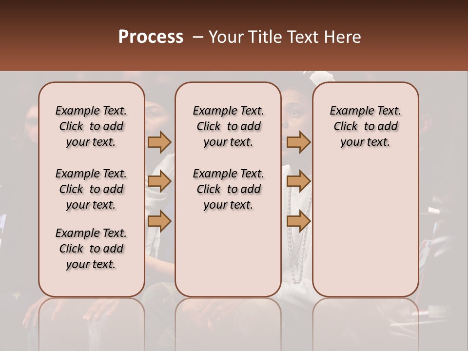 A Group Of People Sitting Next To Each Other PowerPoint Template