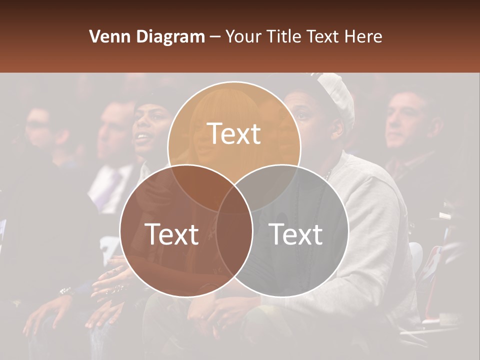 A Group Of People Sitting Next To Each Other PowerPoint Template