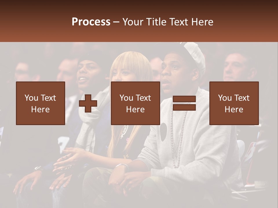 A Group Of People Sitting Next To Each Other PowerPoint Template