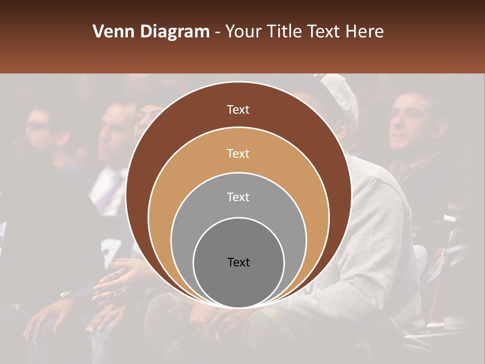 A Group Of People Sitting Next To Each Other PowerPoint Template