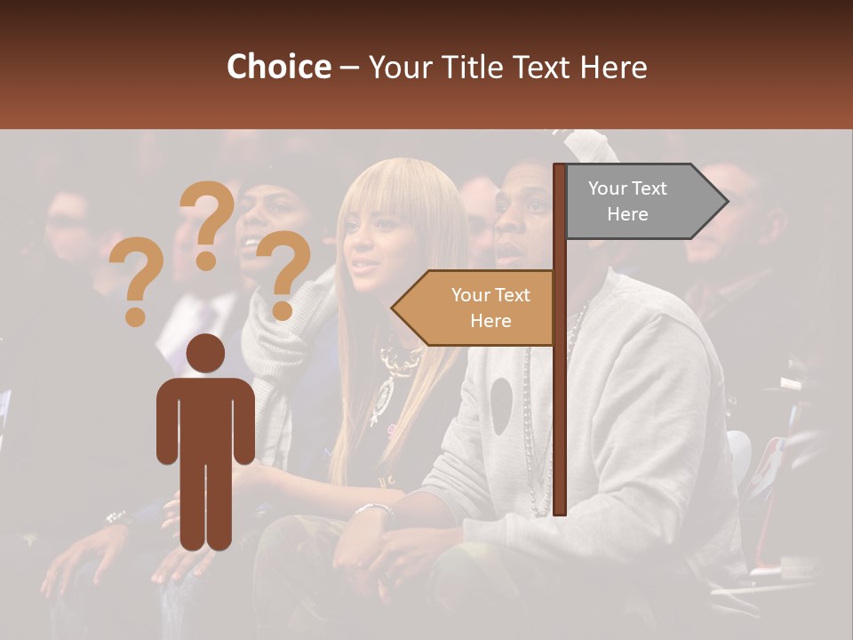 A Group Of People Sitting Next To Each Other PowerPoint Template