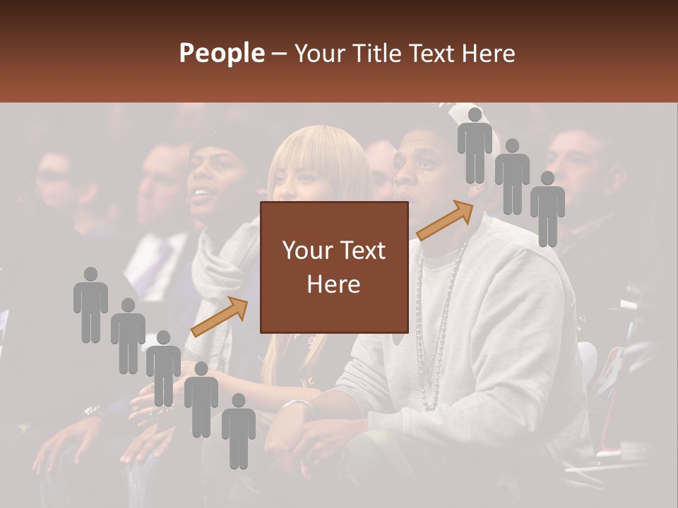 A Group Of People Sitting Next To Each Other PowerPoint Template