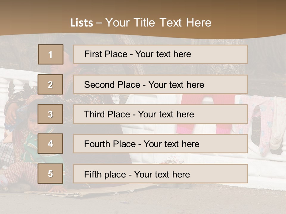 A Woman Sitting On A Bench With A Child PowerPoint Template