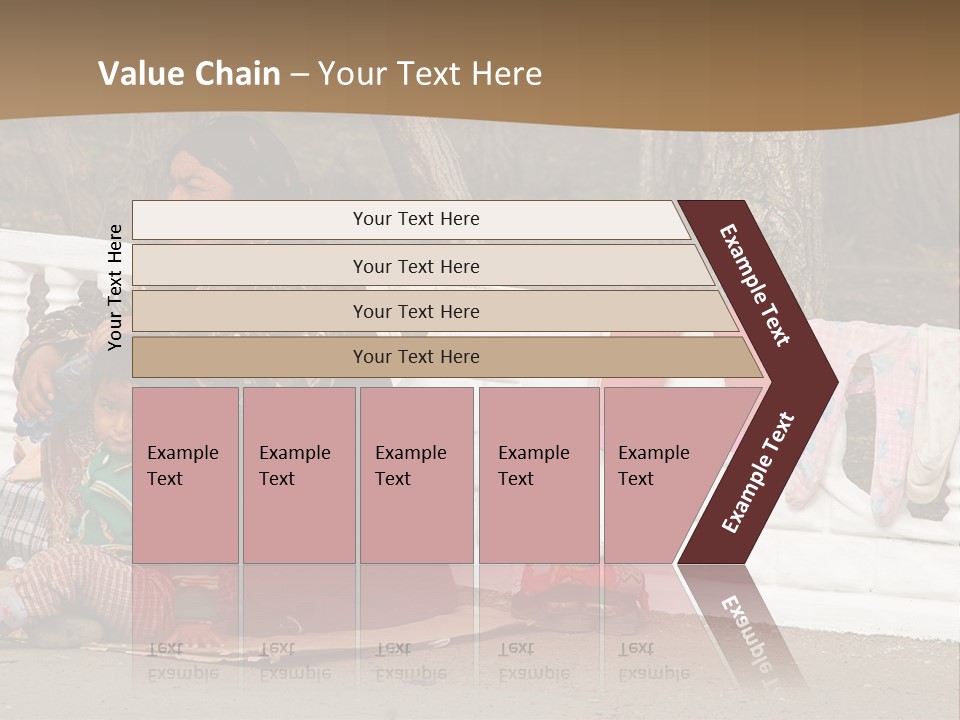 A Woman Sitting On A Bench With A Child PowerPoint Template