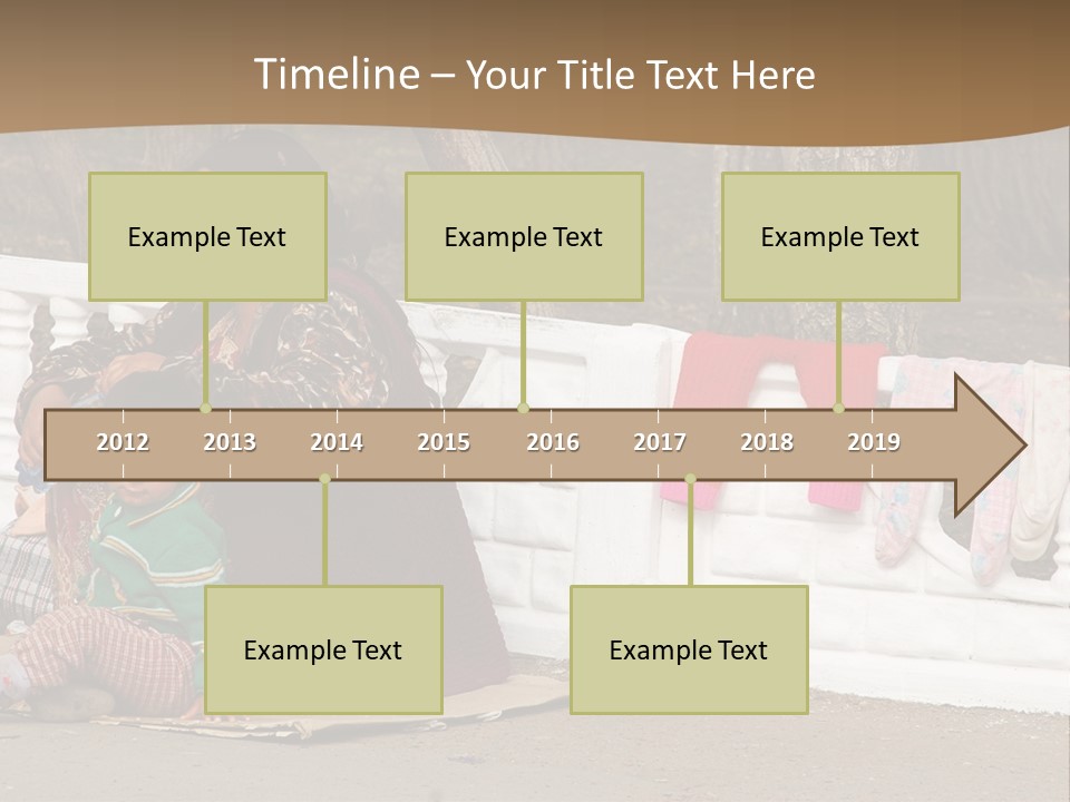 A Woman Sitting On A Bench With A Child PowerPoint Template
