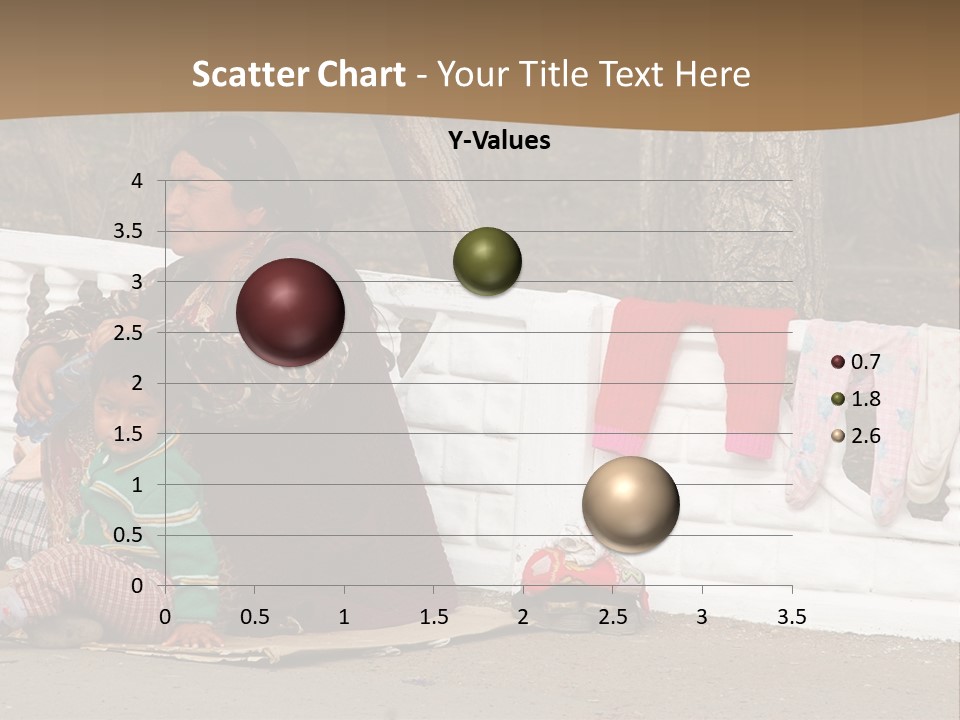 A Woman Sitting On A Bench With A Child PowerPoint Template
