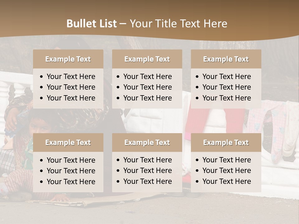 A Woman Sitting On A Bench With A Child PowerPoint Template