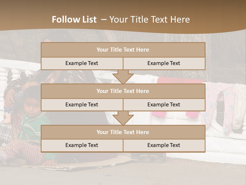 A Woman Sitting On A Bench With A Child PowerPoint Template