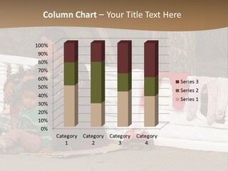 A Woman Sitting On A Bench With A Child PowerPoint Template