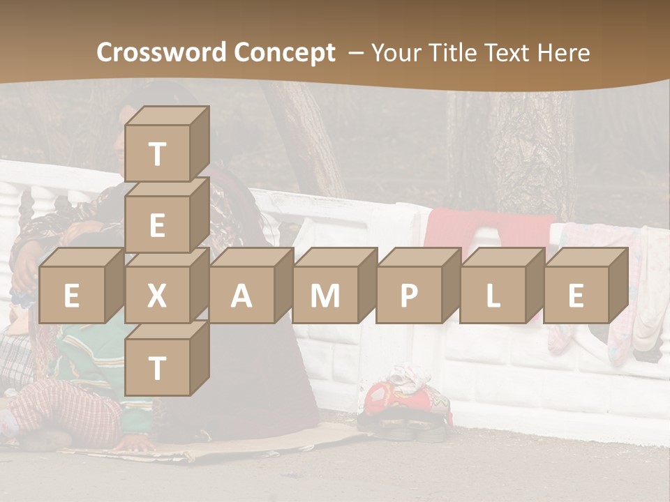 A Woman Sitting On A Bench With A Child PowerPoint Template