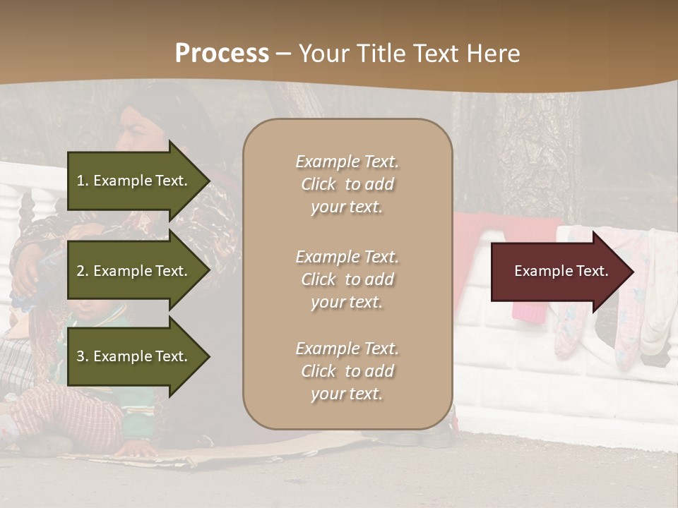 A Woman Sitting On A Bench With A Child PowerPoint Template