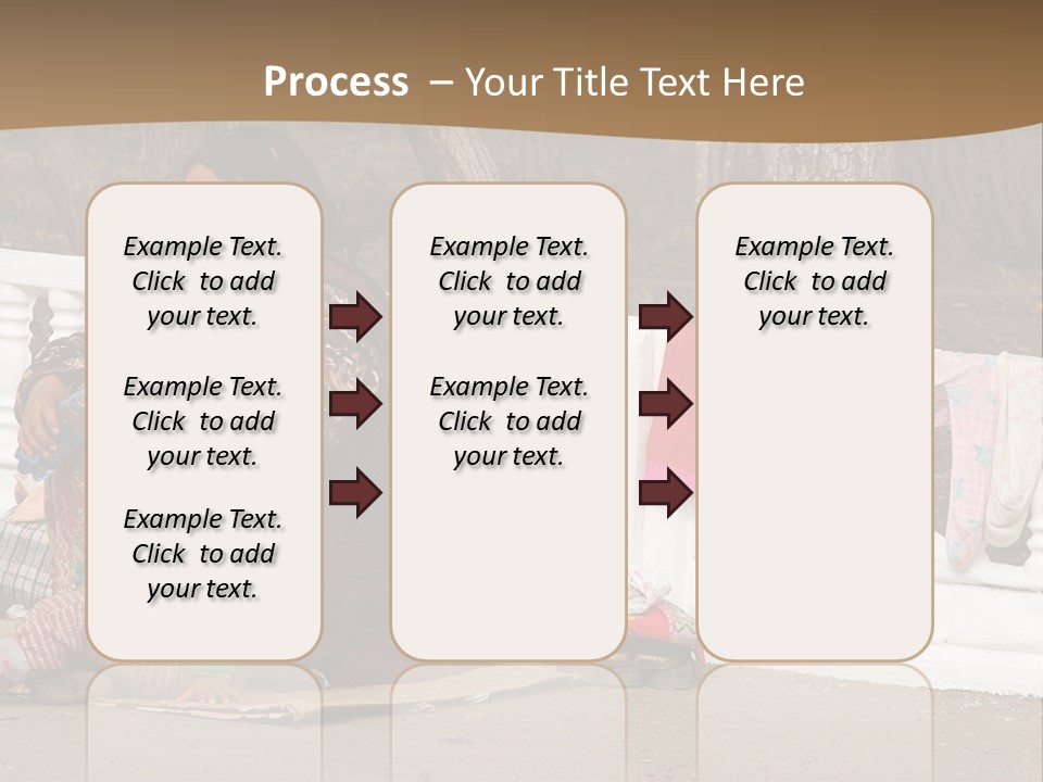 A Woman Sitting On A Bench With A Child PowerPoint Template