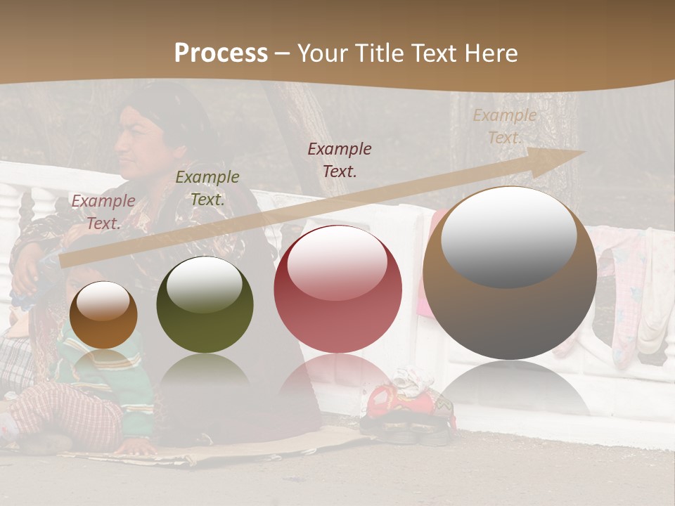 A Woman Sitting On A Bench With A Child PowerPoint Template