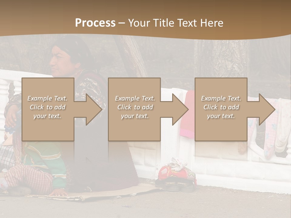 A Woman Sitting On A Bench With A Child PowerPoint Template