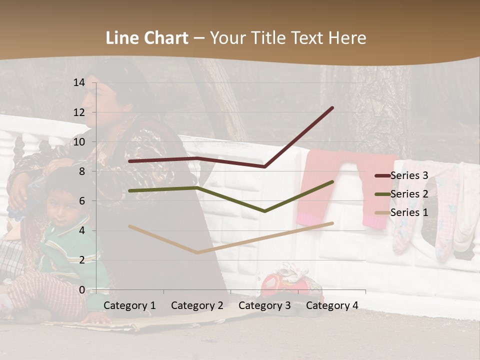 A Woman Sitting On A Bench With A Child PowerPoint Template