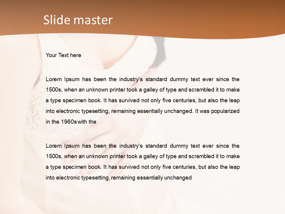 A Pregnant Woman Sitting Down With Her Stomach Exposed PowerPoint Template