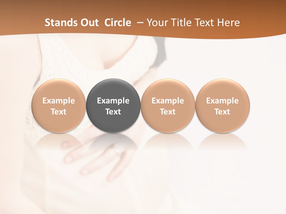 A Pregnant Woman Sitting Down With Her Stomach Exposed PowerPoint Template