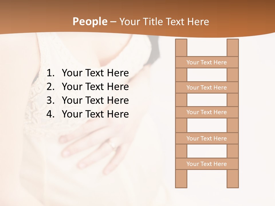 A Pregnant Woman Sitting Down With Her Stomach Exposed PowerPoint Template