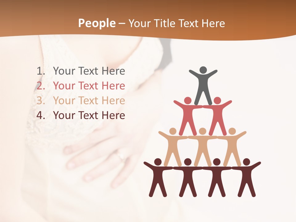 A Pregnant Woman Sitting Down With Her Stomach Exposed PowerPoint Template